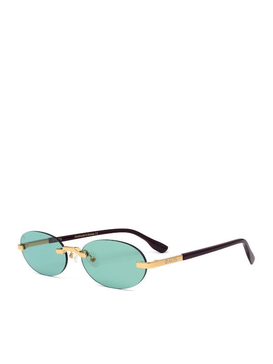Faos Herren Sonnenbrille mit Gold Kunststoff Gestell und Gold Linse 489436