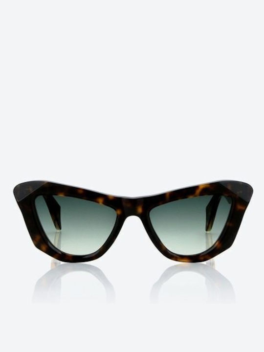 Monokol Women's Sunglasses with Brown Tartaruga Plastic Frame and Transparent Gradient Lens 499164