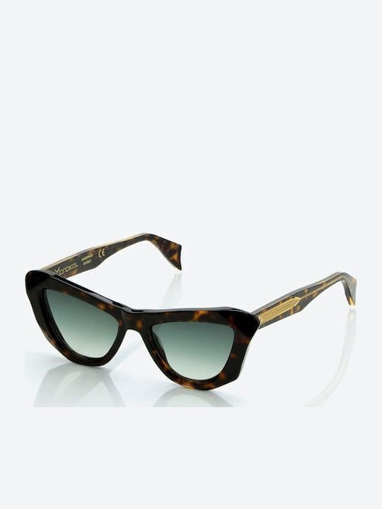 Monokol Women's Sunglasses with Brown Tartaruga Plastic Frame and Transparent Gradient Lens 499164
