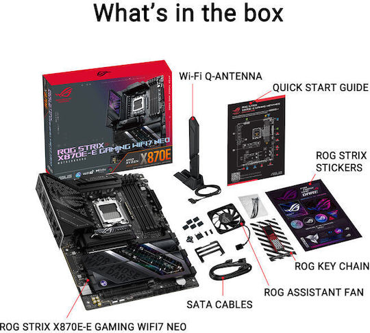Asus ROG STRIX X870E-E GAMING WIFI7 NEO Motherboard ATX με AMD AM5 Socket 90MB1P20-M0EAY0