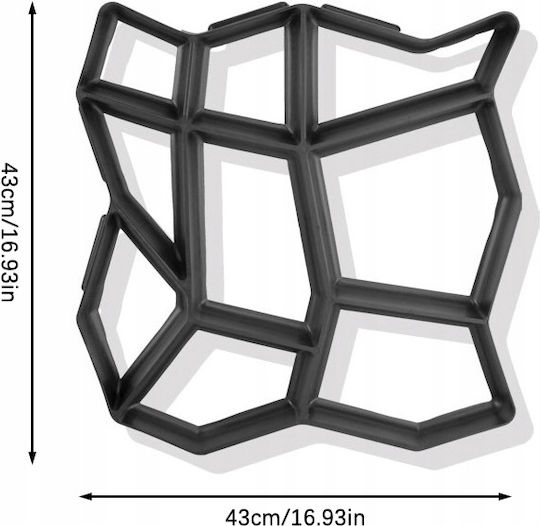 Wiederverwendbare Form Betonpflastersteine 43cm Weg Gehweg