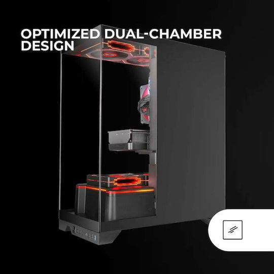 Mars Gaming MC-PRISMA Midi-Turm Computergehäuse Schwarz