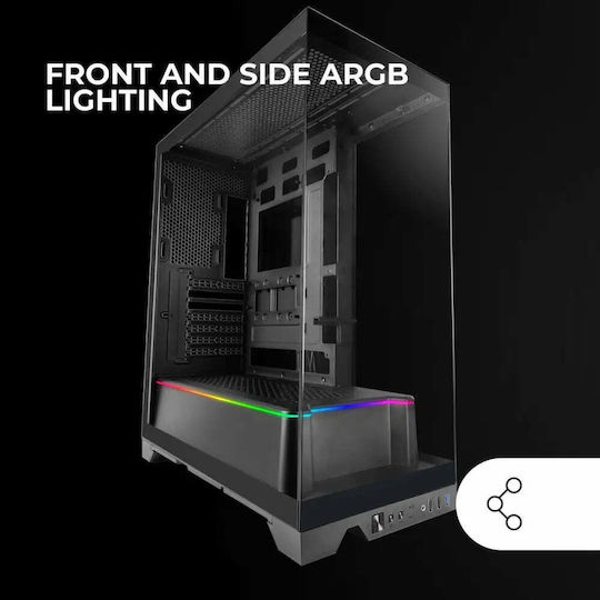 Mars Gaming MC-PRISMA Midi-Turm Computergehäuse Schwarz