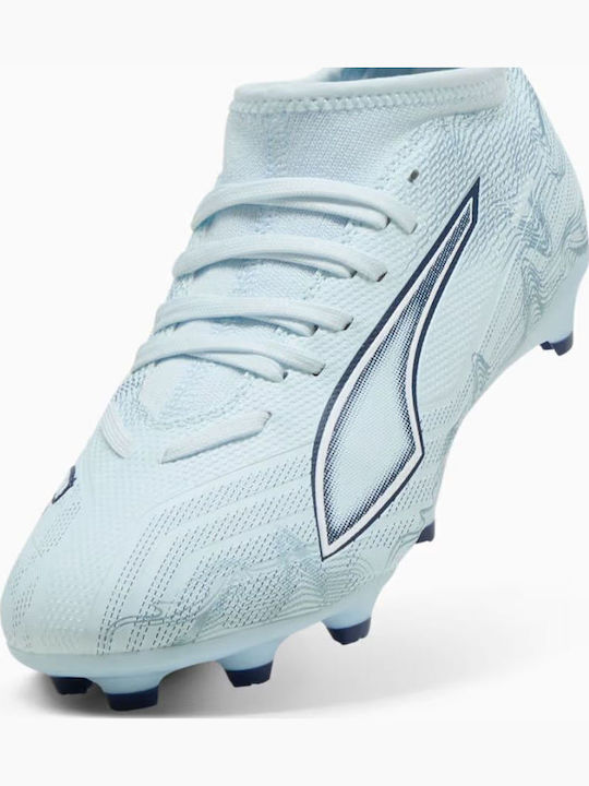 Ultra 6 Match FG/AG Kids Soccer Cleats with Molded Outsole Light Blue