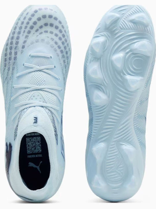 Future 9 Pro FG/AG Kids Soccer Cleats with Molded Outsole Light Blue