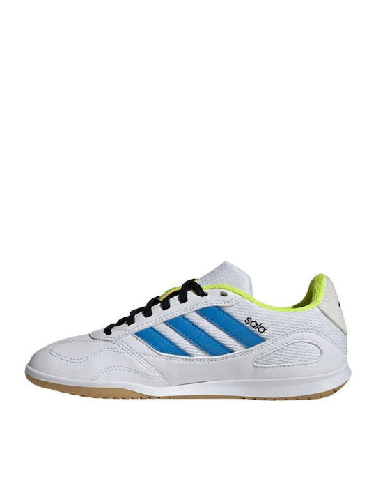 Kids Soccer Cleats Super Sala Indoor White