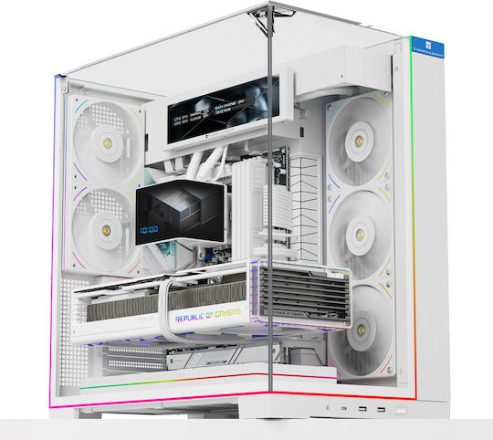 Thermalright Vision TR-A70 Gaming Midi Tower Кутия За Компютър Със Страничен Прозорец И ARGB Осветление Бяла