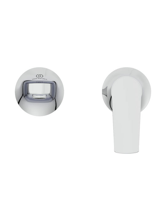 Ideal Standard Ldv Built-in Battery Mixer for Bathroom Sink Silver