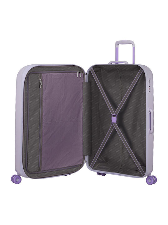 American Tourister Neovibe Large Hard Fresh Lilac Suitcase With 4 Wheels Height 77cm