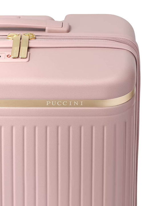Puccini Reise Koffer Kabine Hart Rosa Mit 4 Räder Höhe 31cm