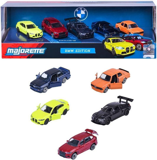 Majorette Set 5 Mașinuțe Metalice Bmw 7.5cm