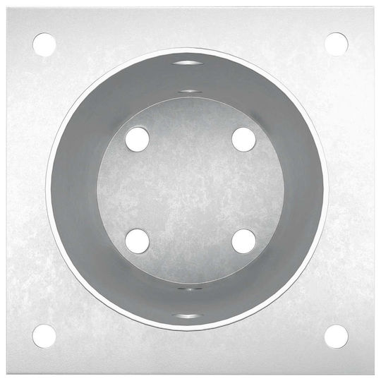 vidaXL Post Support for Garden Fence Made of Metal 15x15x15cm 4 Pieces Silver