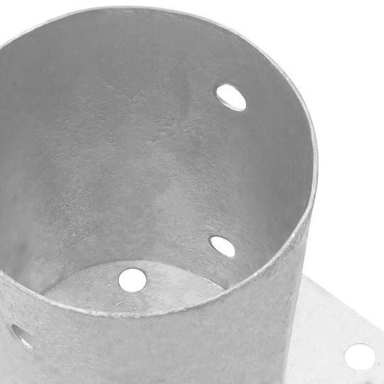 vidaXL Post Support for Garden Fence Made of Metal 15x15x15cm 12 Pieces Silver