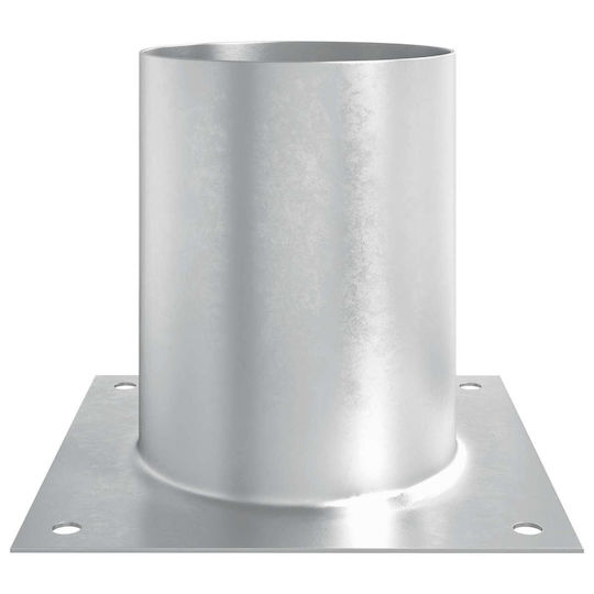 vidaXL Post Support for Garden Fence Made of Metal 18x18x15cm 4 Pieces Silver