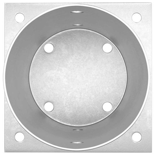 vidaXL Post Support for Garden Fence Made of Metal 15x15x15cm 12 Pieces Silver