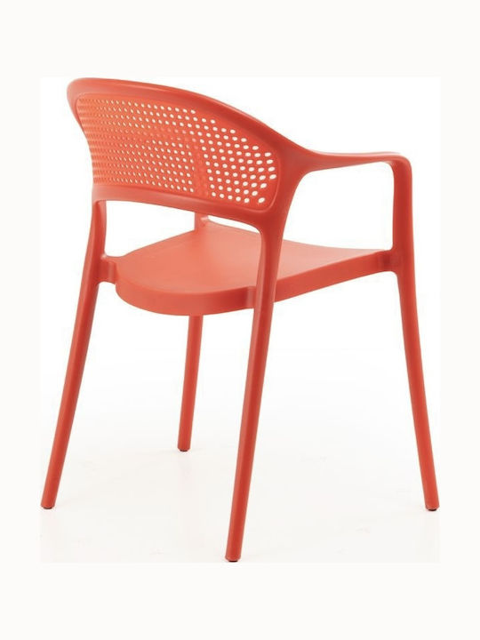 Gartenstühle Polypropylen Milos Rot 56x42x80cm