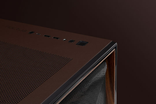 Antec Flux Pro Gaming Vollständiges Turm Computergehäuse mit Seitenfenster Noctua Edition Schwarz/Wood