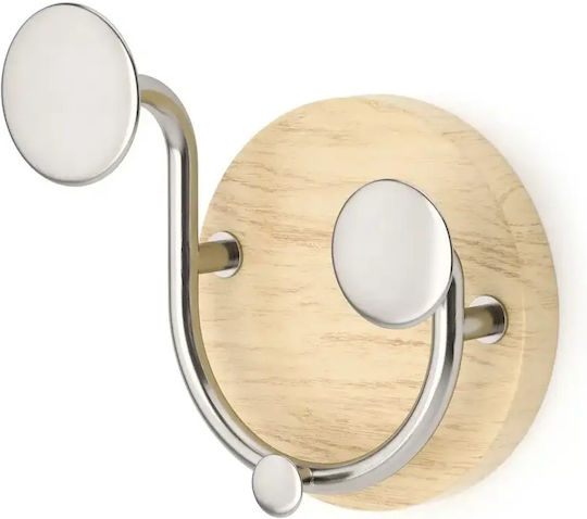 Umbra Wall Hanger Melody Wooden 8 Hooks Beige