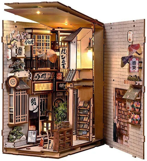 Miniature Book Nook House Maneki Neko Corner