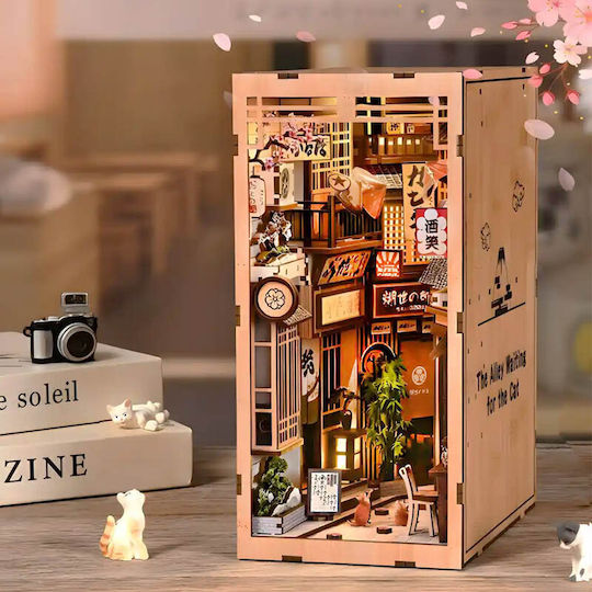 Miniature Book Nook House Maneki Neko Corner