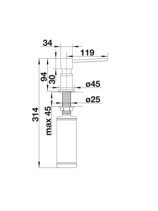 Blanco Lato Dispenser Μεταλλικό 300ml
