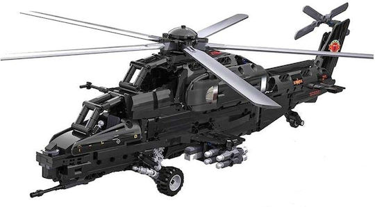 Cada Just Move It Blocuri de Plastic Elicopter Militar cu Telecomandă Wz-10 C61005w