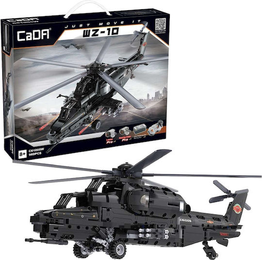 Cada Just Move It Blocuri de Plastic Elicopter Militar cu Telecomandă Wz-10 C61005w