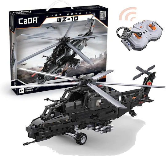 Cada Just Move It Blocuri de Plastic Elicopter Militar cu Telecomandă Wz-10 C61005w
