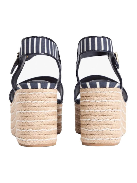 Summer Women's Platforms In Espadrille Style Blue