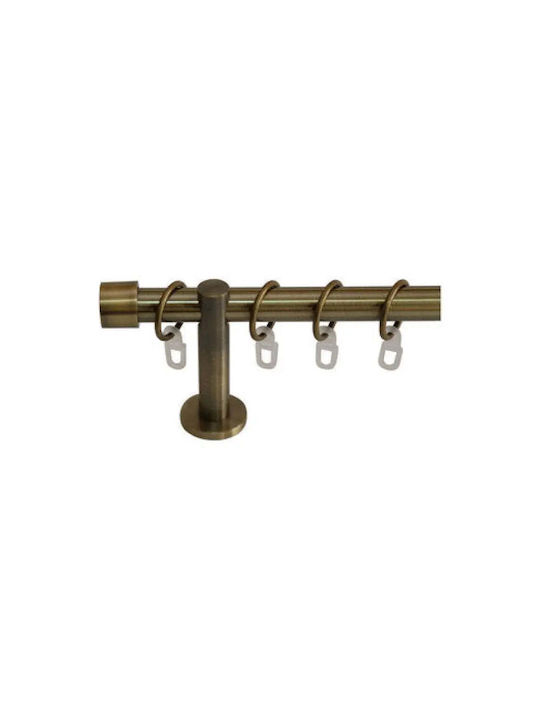 Genkovski Metallisches Vorhangstangen Einzeln Φ19mm 160cm Gold