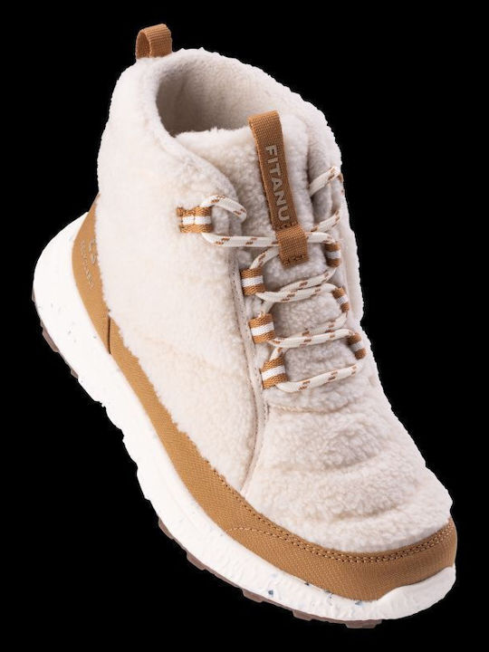 Women's Snow Boots with Fur Beige