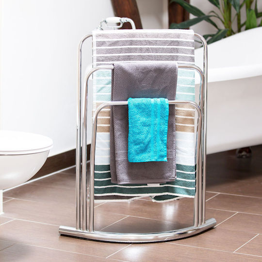Relaxdays Relaxdays Badezimmerhaken & -halter 85x66cm Silber