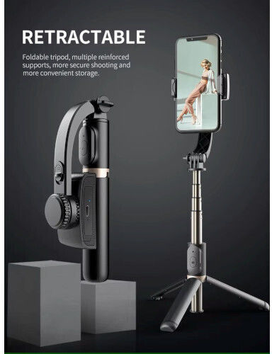 Q8 Phone Gimbal with 2 Operating Hours Black