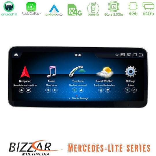 Bizzar Автомобилна Аудио Система За Mercedes-Benz E Class 2014 (Bluetooth/USB/Вграден Wi-Fi/GPS/Apple CarPlay/Android Auto/CD) С Touch Screen 10.25"