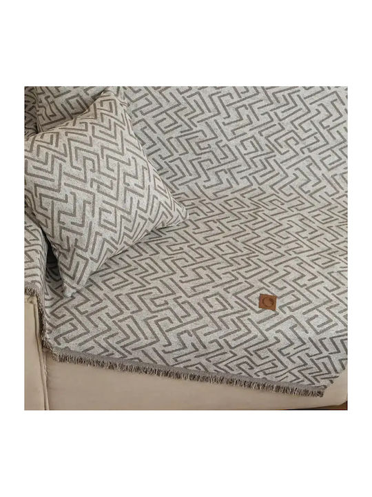 Borea Nama Three-Seater Sofa Throw 180x300cm Beige