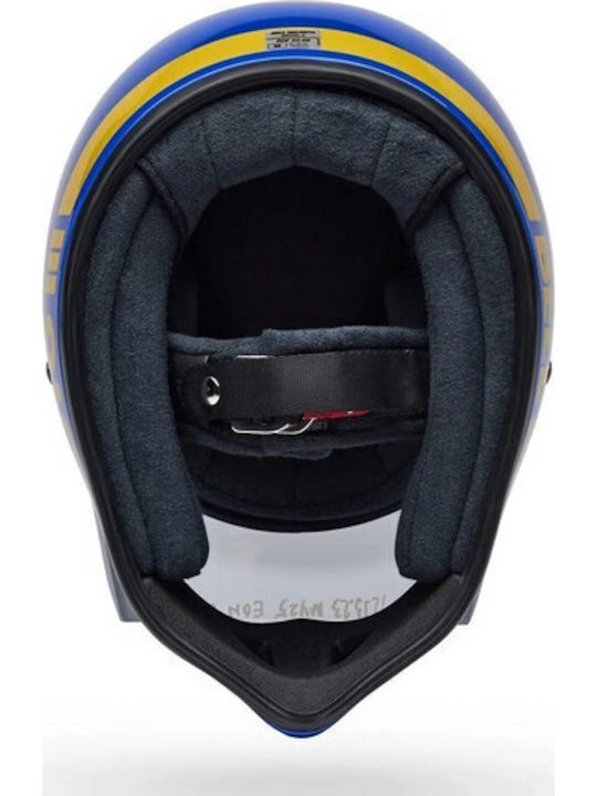 Bell Moto-3 Gloss Blue Motorcycle Helmet Motocross ECE 22.06 1250gr