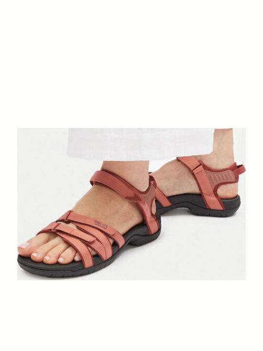 Tirra Leather Women's Flat Sandals Sporty Orange