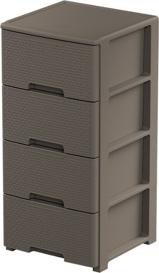 ArtPlast Kleine Aufbewahrungsmöbel Schubladen M39xP38.5xH80cm