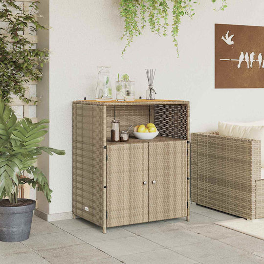 Cabinet Storage Solid Wood L70xW50xH87cm
