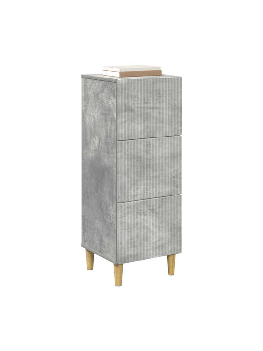 Wooden Storage Drawers with 3 Drawers L33xW34.5xH90cm