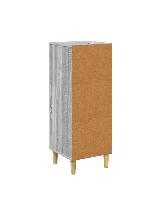 Wooden Storage Drawers with 3 Drawers L33xW34.5xH90cm