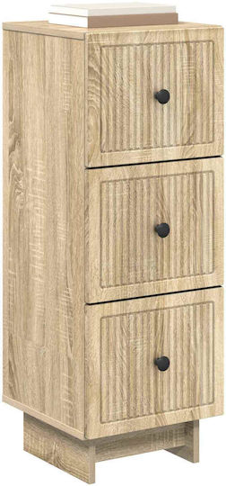 Sertar De Depozitare Din Lemn Cu 3 Sertare M33xL34.5xÎ90cm