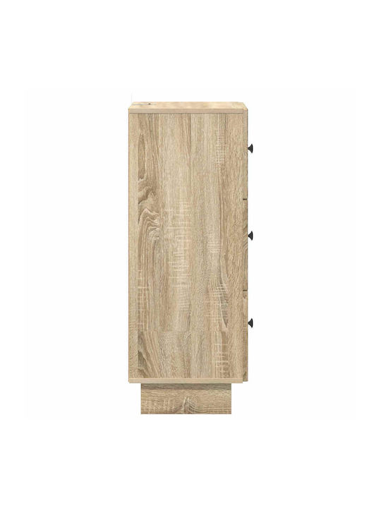 Wooden Storage Drawers with 3 Drawers L33xW34.5xH90cm