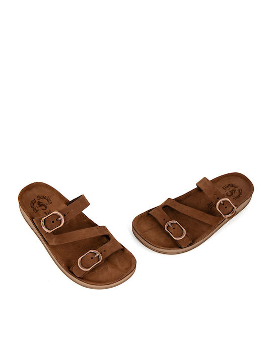 Fantasy Leather Women's Anatomic Sandals Brown