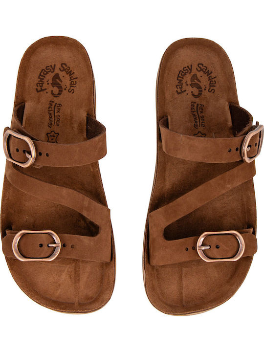 Fantasy Leather Women's Anatomic Sandals Brown