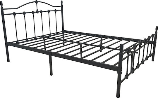 Wotso Κρεβάτι Διπλό για Στρώμα 140x200cm Μαύρο Wotso Κρεβάτι Διπλό για Στρώμα 140x200cm Μαύρο