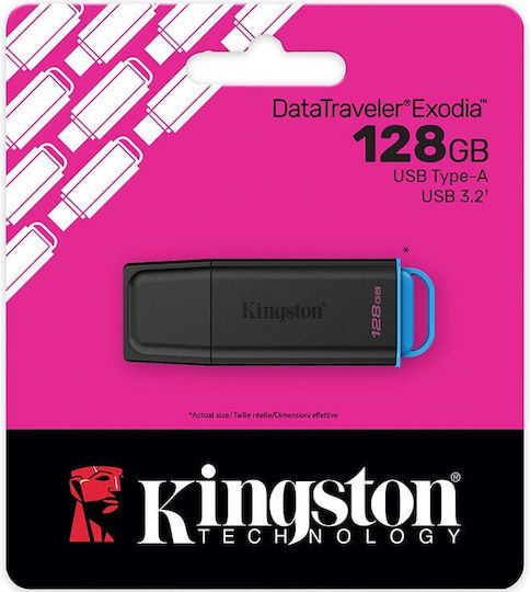 Kingston Technology Datatraveler 128GB Преносима USB 3.2 Gen 1 Exodia Черно Синьо DTXG2/128GB C02480