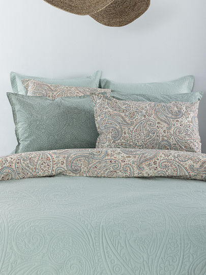Palamaiki Ella Single Microfiber Coverlet Set Jade 160x240cm 2 Pieces