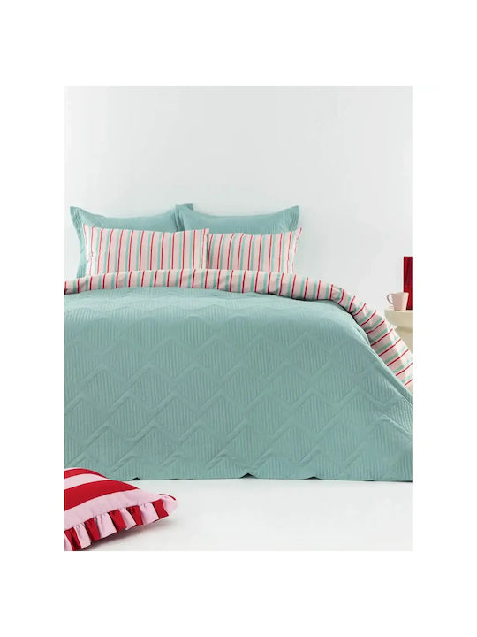 Palamaiki Sam Set Tagesdecken King Size Mikrofaser Denim 260x240cm 3 Stück