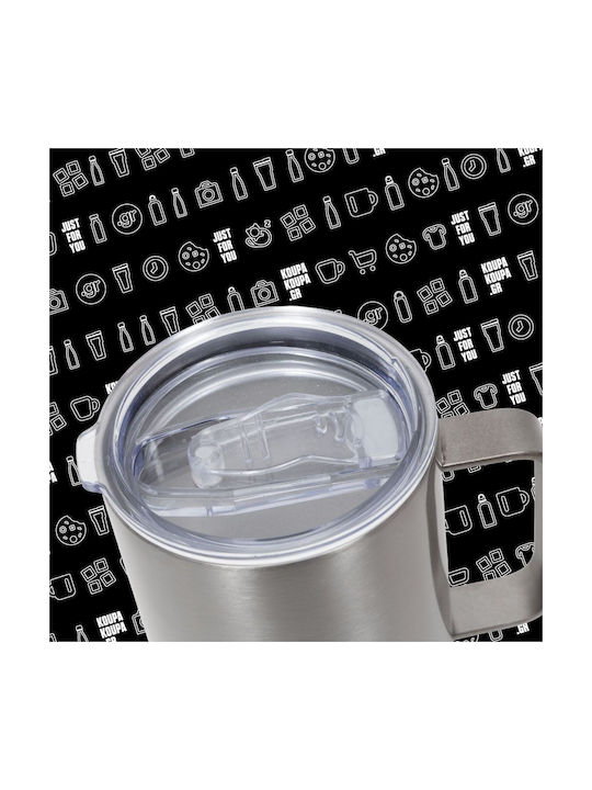 Koupakoupa Winnie the Pooh Mug Metallic with Lid Brown 300ml